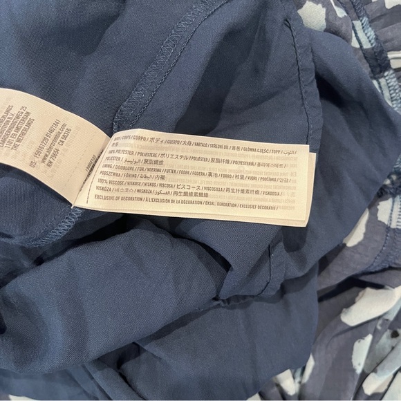 Abercrombie Floaty Femme Ruffle Maxi Dress Sleeveless Blue Floral V-neck Sz XS - Picture 11 of 14